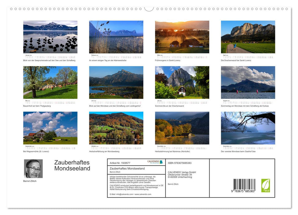 Zauberhaftes Mondseeland (CALVENDO Premium Wandkalender 2024)