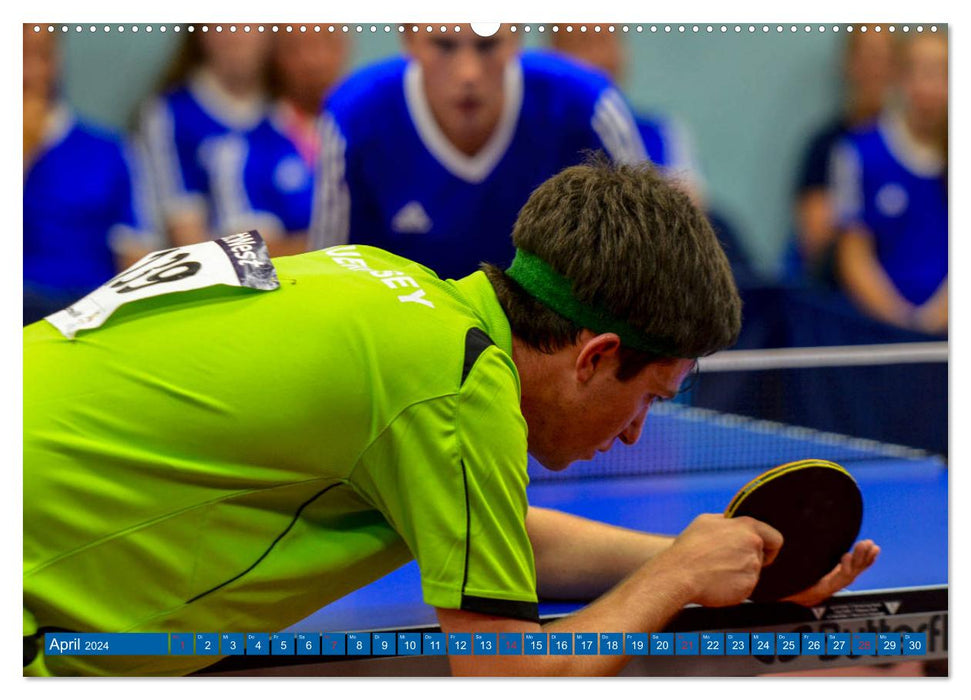 Tischtennis - Der am schnellsten gespielte Sport der Welt (CALVENDO Wandkalender 2024)