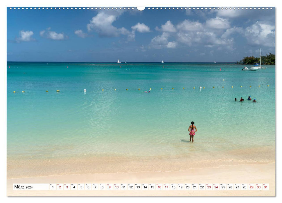Traumstrände auf Mauritius (CALVENDO Wandkalender 2024)