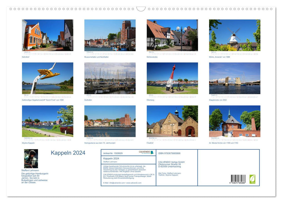 Kappeln 2024. Impressionen zwischen Altstadt und Schlei (CALVENDO Wandkalender 2024)