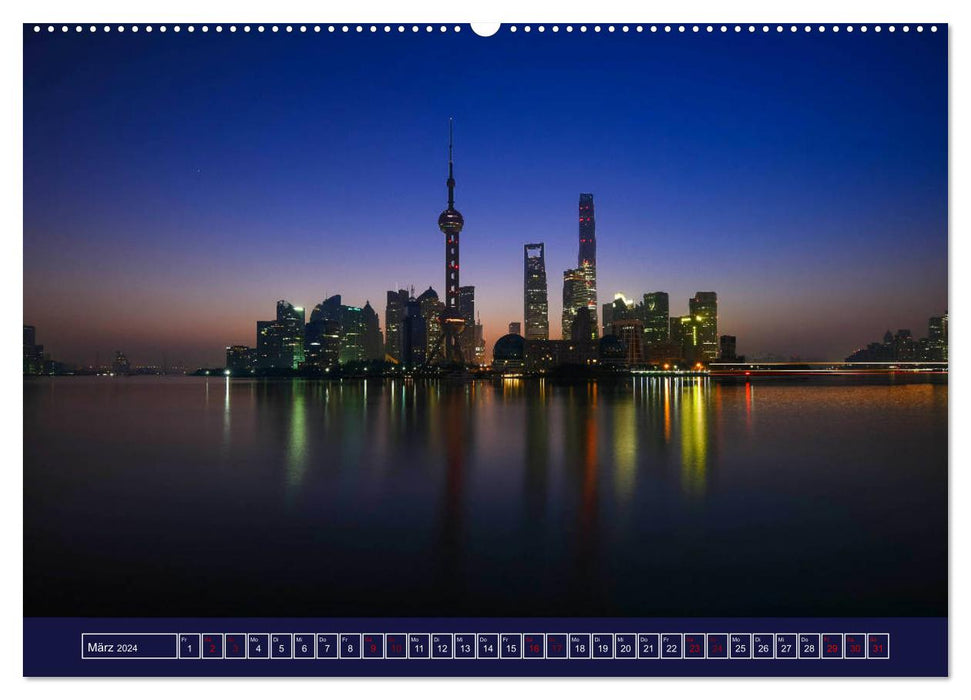 Metropolen - Asiens schönste Städte bei Nacht (CALVENDO Wandkalender 2024)
