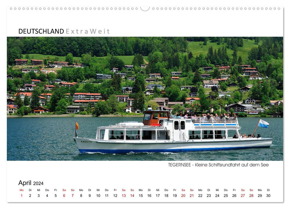 White-blue impressions of TEGERNSEE panoramic pictures (CALVENDO Premium wall calendar 2024) 