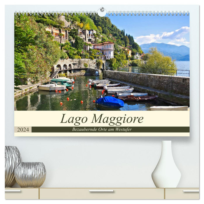 Lac Majeur - Lieux enchanteurs de la rive ouest (Calendrier mural CALVENDO Premium 2024) 