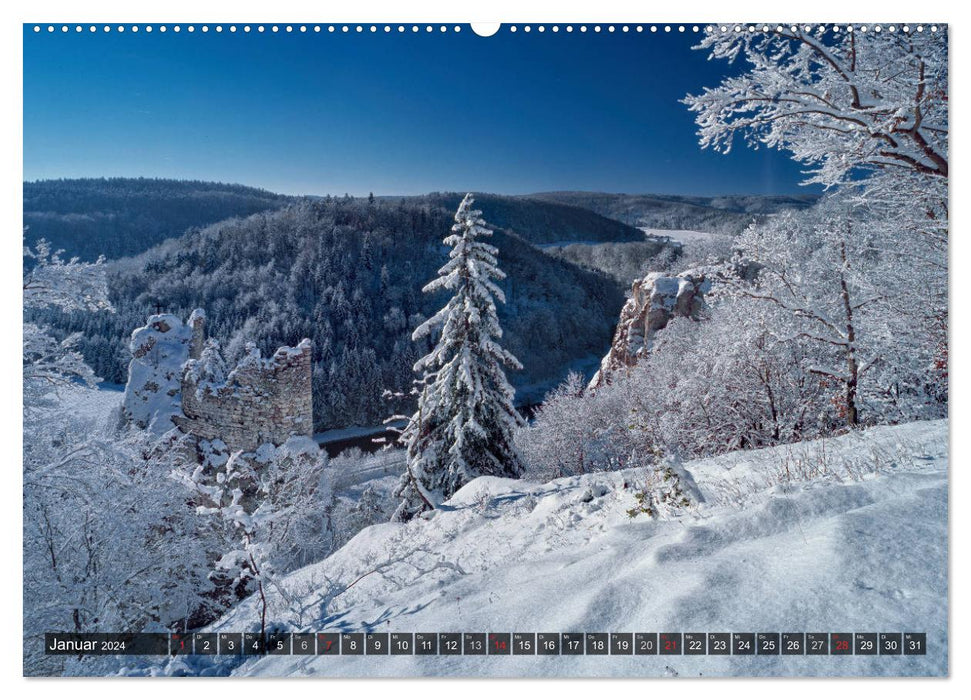 Paysage culturel du Haut Danube (Calvendo Premium Wall Calendar 2024) 
