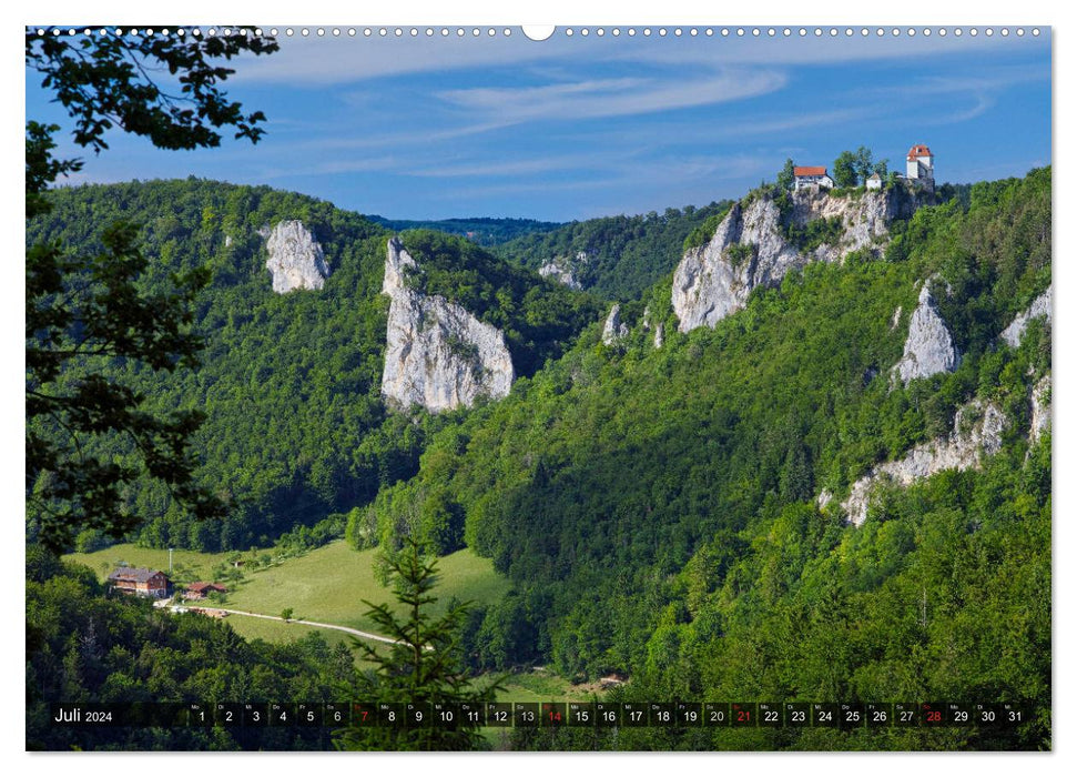 Upper Danube Cultural Landscape (CALVENDO Premium Wall Calendar 2024) 