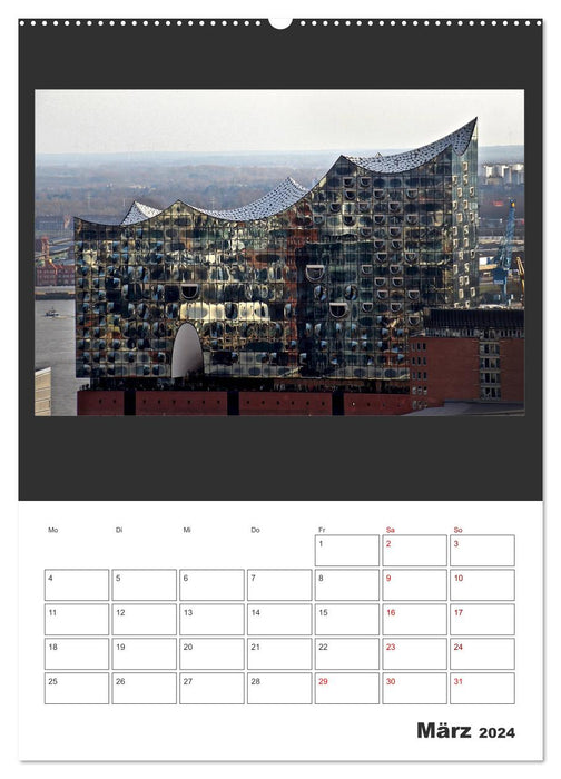 Super! Elbphilharmonie Hamburg 2024 (Calvendo Premium Calendrier mural 2024)