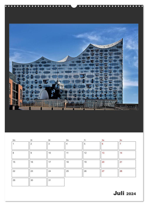 Spitze! Elbphilharmonie Hamburg 2024 (CALVENDO Premium Wandkalender 2024)