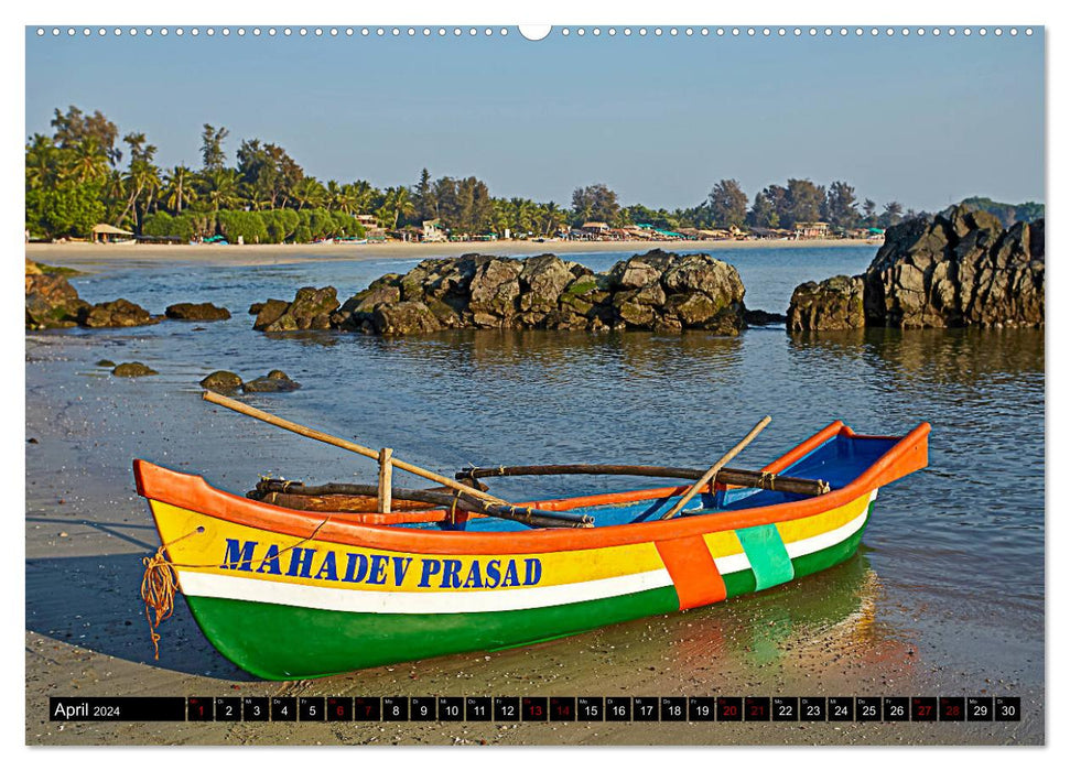 La côte de rêve de Goa en Inde (Calvendo Premium Wall Calendar 2024) 