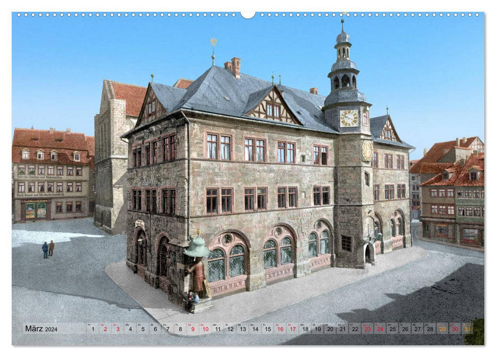 Thüringen um das Jahr 1900 – Fotos neu restauriert und detailcoloriert. (CALVENDO Wandkalender 2024)