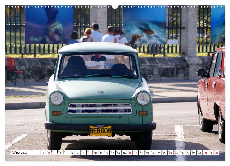 Nostalgie pure - Véhicules de la RDA à Cuba (Calendrier mural CALVENDO Premium 2024) 