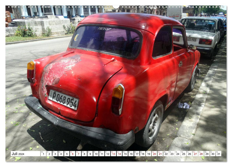 Pure nostalgia - GDR vehicles in Cuba (CALVENDO Premium Wall Calendar 2024) 