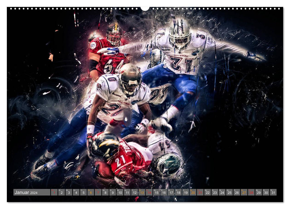 American Football - so cool (CALVENDO Premium Wandkalender 2024)