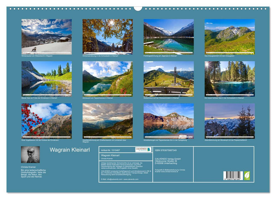 Wagrain Kleinarl im schönen Salzburger Land (CALVENDO Wandkalender 2024)