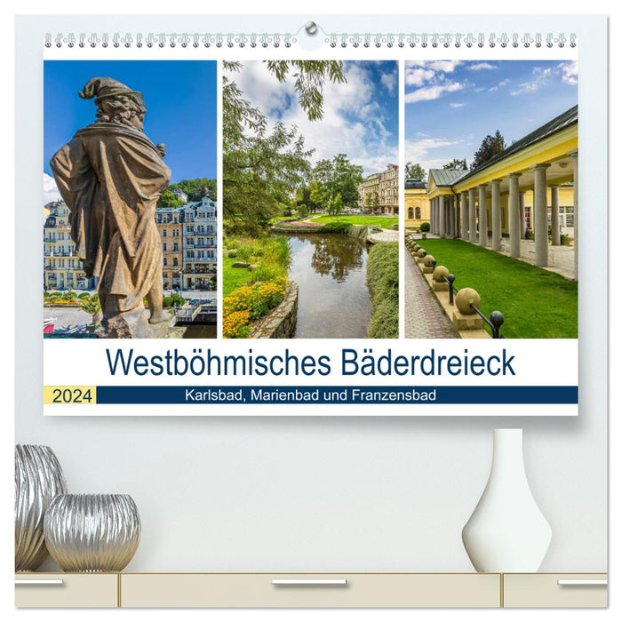 Westböhmisches Bäderdreieck - Karlsbad, Marienbad und Franzensbad (CALVENDO Premium Wandkalender 2024)