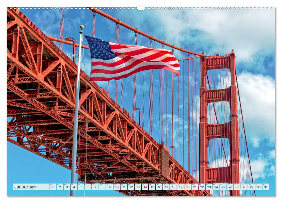 Golden Gate Bridge - Synonym für San Francisco (CALVENDO Premium Wandkalender 2024)