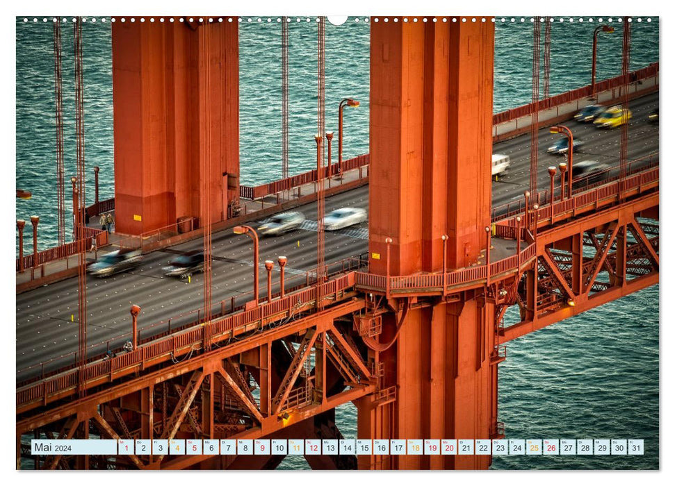 Golden Gate Bridge - Synonym für San Francisco (CALVENDO Premium Wandkalender 2024)