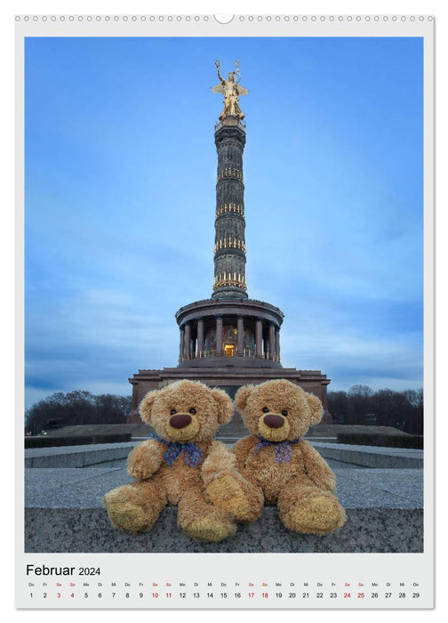 Travelling Teddy in Europa (CALVENDO Wandkalender 2024)