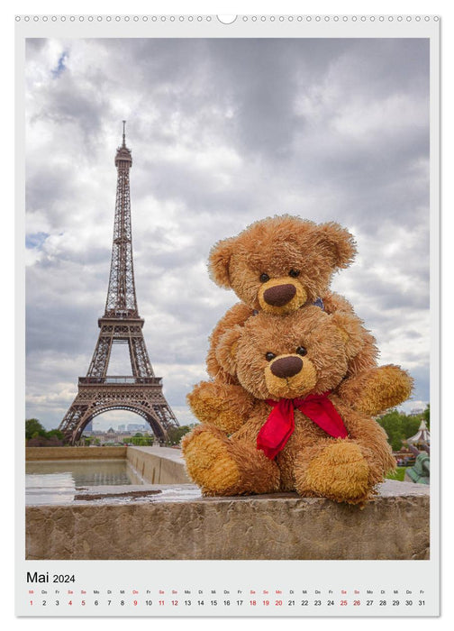 Travelling Teddy in Europa (CALVENDO Wandkalender 2024)