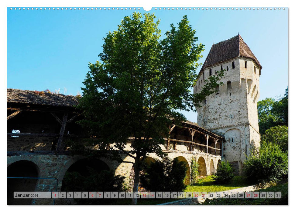 Schäßburg und Mediasch - Streifzüge durch Transilvanien (CALVENDO Premium Wandkalender 2024)