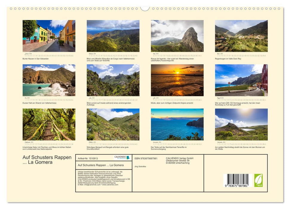 Auf Schusters Rappen ... La Gomera (CALVENDO Premium Wandkalender 2024)