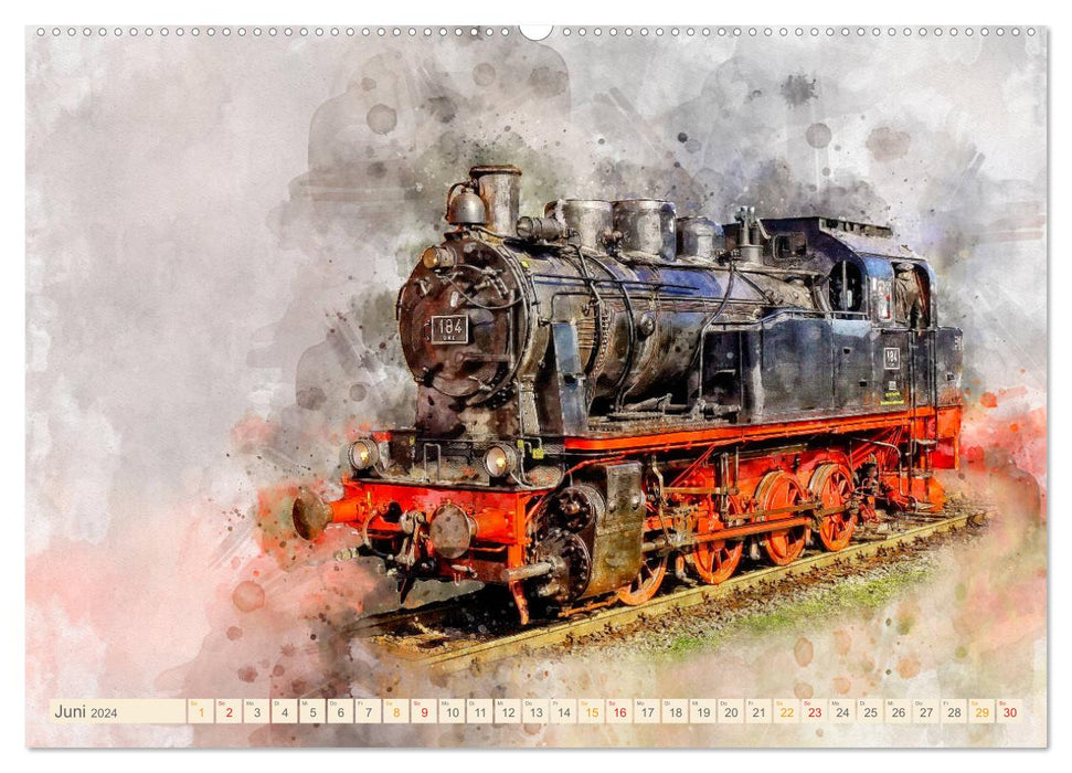 Dampflokomotiven - wunderschöne Dampfloks aus Deutschland und der Welt (CALVENDO Premium Wandkalender 2024)