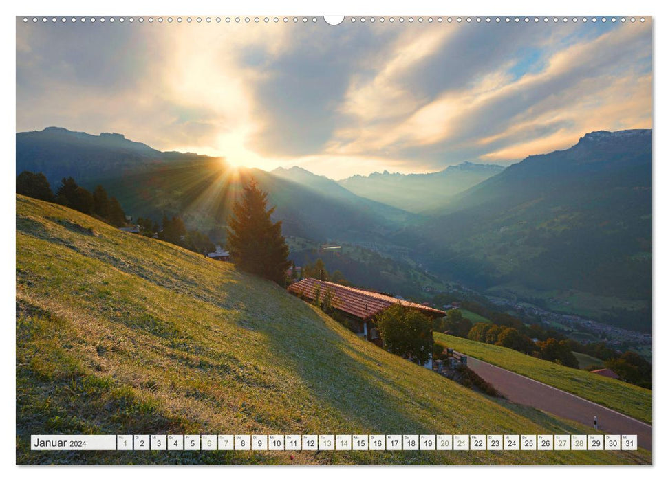 Graubündner Landschaften 2024 (CALVENDO Premium Wandkalender 2024)