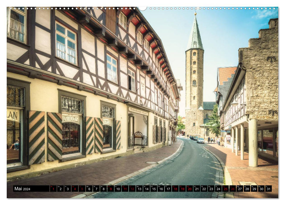 Site du patrimoine mondial Goslar (Calvendo Premium Calendrier mural 2024) 