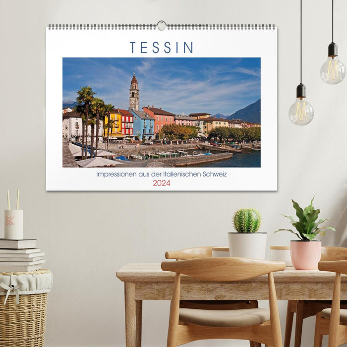 Tessin, impressions de Suisse italienne (calendrier mural CALVENDO 2024) 
