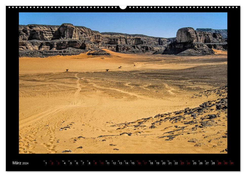 Durch die SAHARA - Libyens Wüsten (CALVENDO Wandkalender 2024)