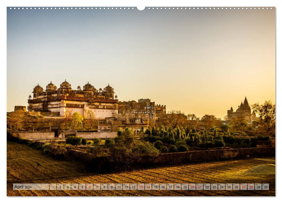 Indien: Tempel, Paläste und Grabmäler (CALVENDO Wandkalender 2024)