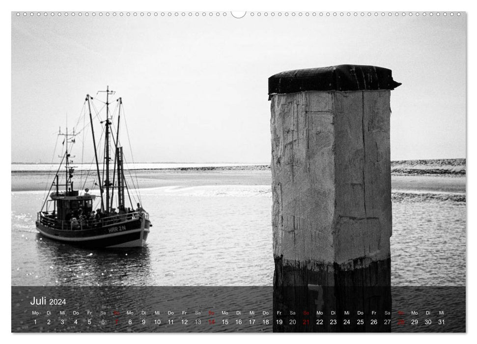 Wangerooge Noir (CALVENDO Premium Wandkalender 2024)