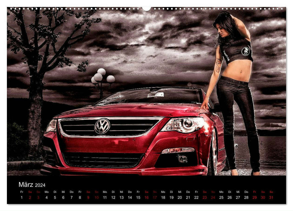 Cars and Girls (CALVENDO Premium Wandkalender 2024)