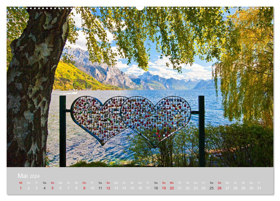 Am schönen Traunsee im Salzkammergut (CALVENDO Premium Wandkalender 2024)