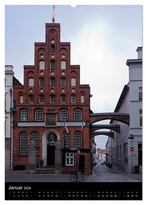 Lübeck - Hanseschönheit in Insellage (CALVENDO Premium Wandkalender 2024)