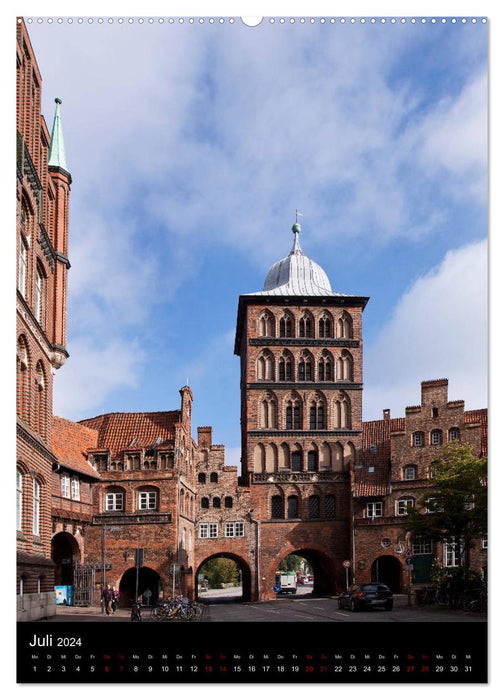 Lübeck - Hanseschönheit in Insellage (CALVENDO Premium Wandkalender 2024)