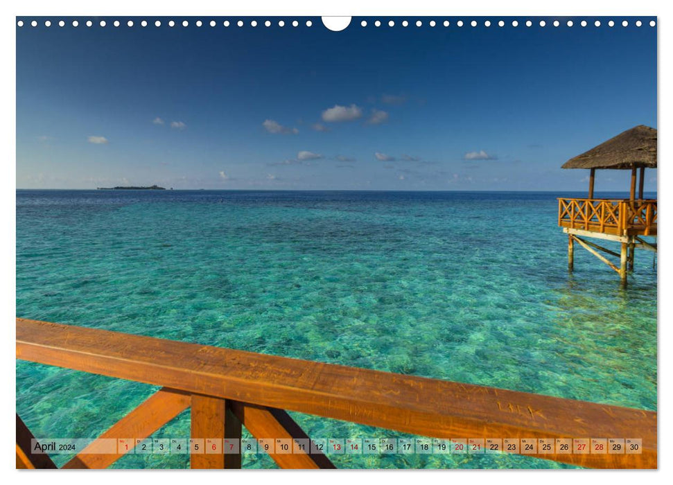 Malediven - Traumhaftes Paradies im Indischen Ozean (CALVENDO Wandkalender 2024)