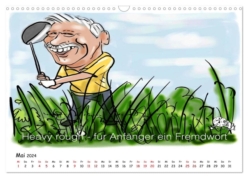 Golfkalender für Anfänger und alle die Spaß am Golfen haben (CALVENDO Wandkalender 2024)