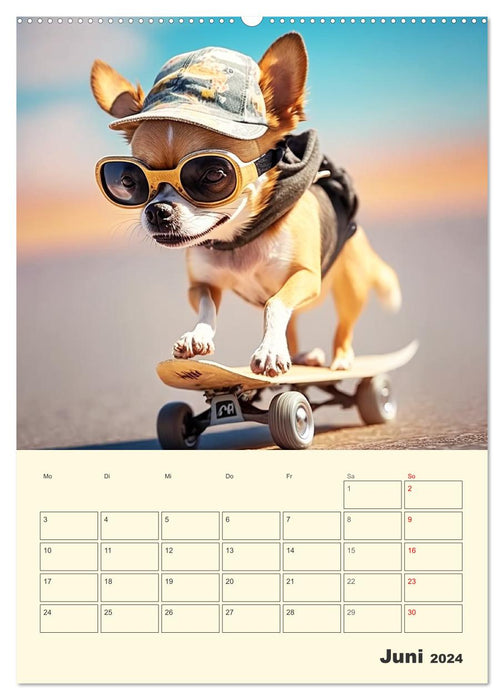 Witzige Chihuahuas. Glückliche Temperamentbündel (CALVENDO Wandkalender 2024)