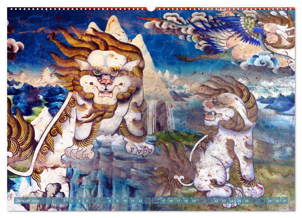 Fabelhafte Wesen Tibets 2024 (CALVENDO Wandkalender 2024)