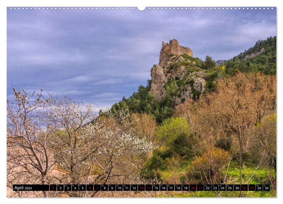 Burgen der Katharer - Unterwegs im Pays Cathare (CALVENDO Wandkalender 2024)