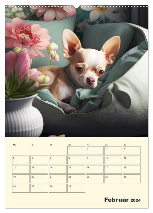 Witzige Chihuahuas. Glückliche Temperamentbündel (CALVENDO Premium Wandkalender 2024)