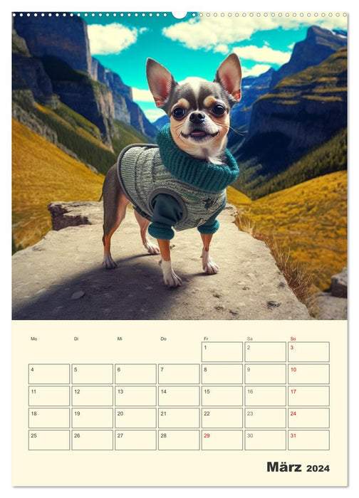 Witzige Chihuahuas. Glückliche Temperamentbündel (CALVENDO Premium Wandkalender 2024)