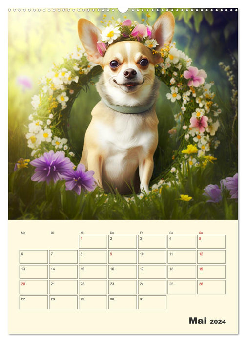 Witzige Chihuahuas. Glückliche Temperamentbündel (CALVENDO Premium Wandkalender 2024)