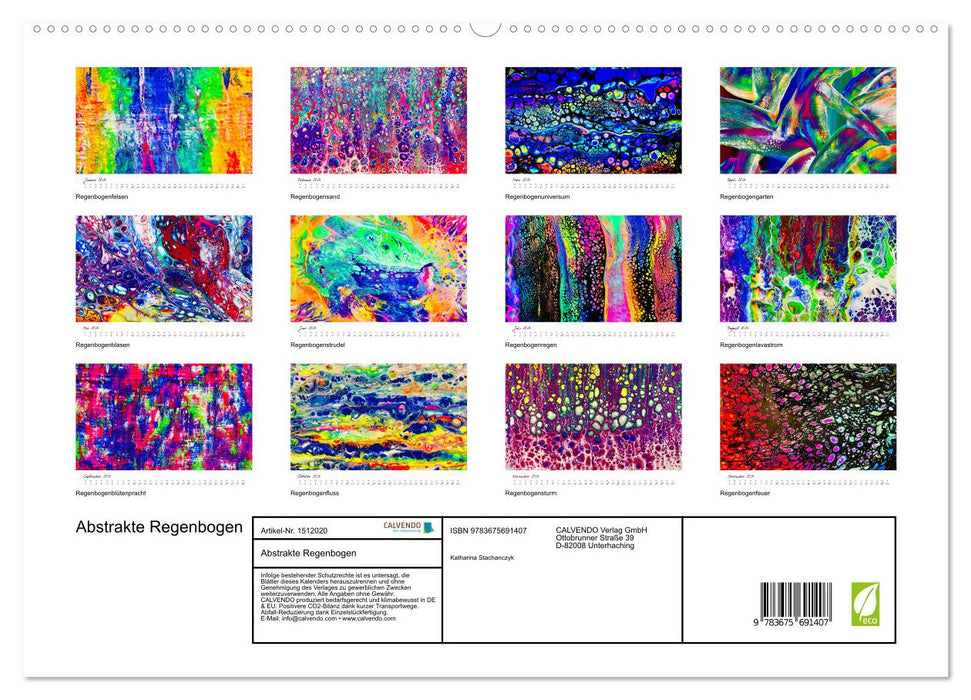 Abstrakte Regenbogen (CALVENDO Premium Wandkalender 2024)