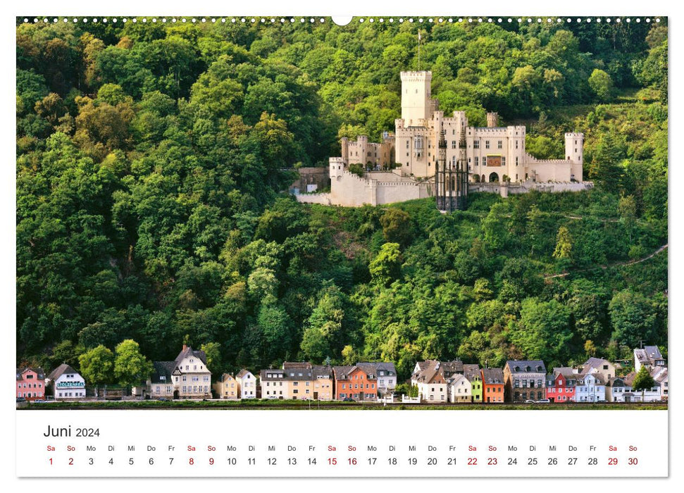 Burgen im Rheintal - Landschaft, Romantik, legend (CALVENDO Premium Wandkalender 2024)