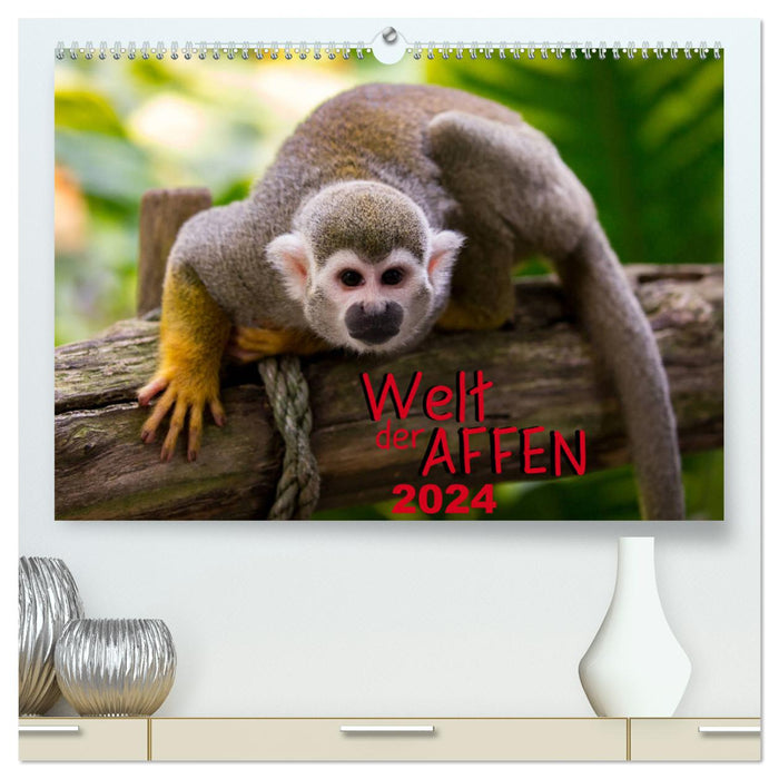 Welt der Affen (CALVENDO Premium Wandkalender 2024)