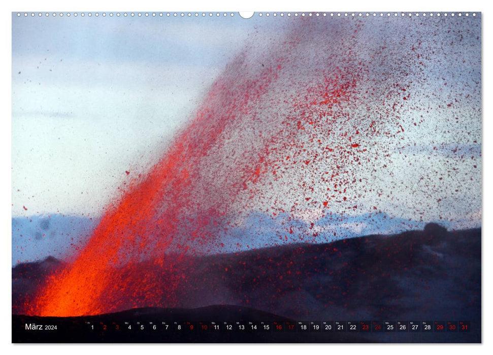Vulkane - Magma, Lava, Eruptionen (CALVENDO Premium Wandkalender 2024)
