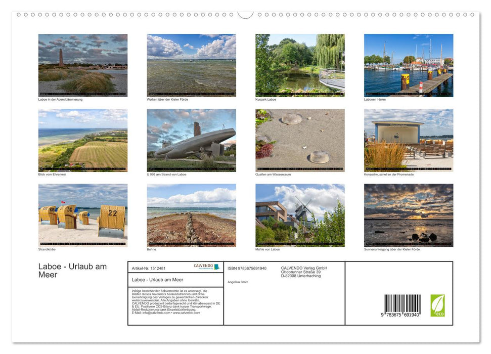 Laboe - Holiday by the sea (CALVENDO Premium Wall Calendar 2024) 
