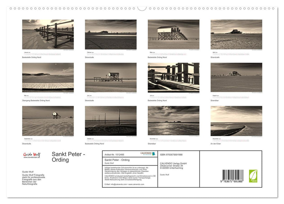Saint Peter Ording. A dream on the North Sea (CALVENDO Premium Wall Calendar 2024) 