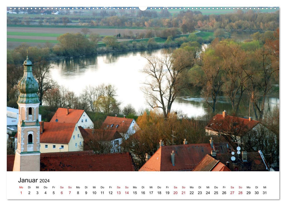 Straubing, liebenswerte Stadt im Gäuboden (CALVENDO Premium Wandkalender 2024)